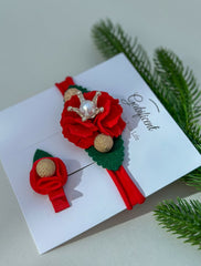 Christmas Hair Clip and headband set Gabificent