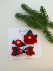 Christmas Hair Clip set Gabificent