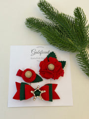 Christmas Hair Clip set Gabificent