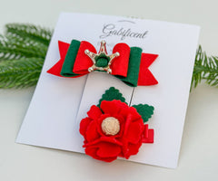 Christmas Hair Clip set Gabificent