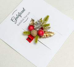 Christmas Hair Clip with Berries Gabificent