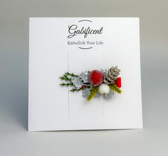 Christmas Hair Clip with Berries Gabificent