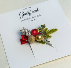 Christmas Hair Clip with Berries Gabificent