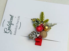 Christmas Hair Clip with Berries Gabificent