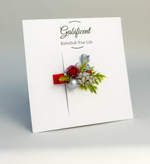 Christmas Hair Clip with Berries Gabificent