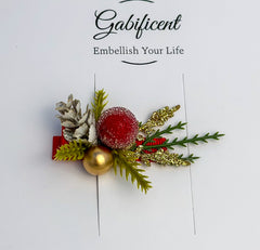 Christmas Hair Clip with Berries Gabificent