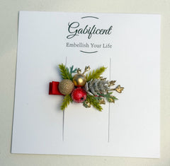 Christmas Hair Clip with Berries Gabificent