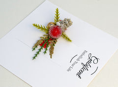 Christmas Hair Clip with Berries Gabificent