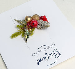 Christmas Hair Clip with Berries Gabificent