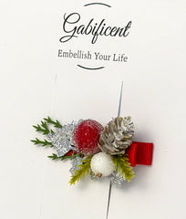 Christmas Hair Clip with Berries Gabificent