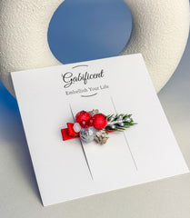 Christmas Hair Clip with Berries Gabificent