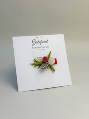 Christmas Hair Clip with Berries Gabificent