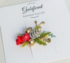 Christmas Hair Clip with Berries Gabificent