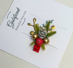 Christmas Hair Clip with Berries Gabificent