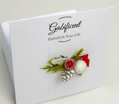 Christmas Hair Clip with Berries Gabificent