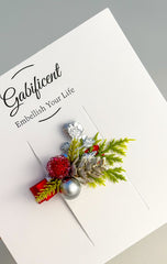 Christmas Hair Clip with Berries Gabificent