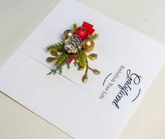 Christmas Hair Clip with Berries Gabificent