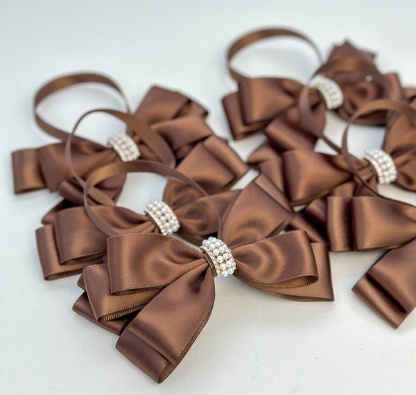 Christmas Tree Bows - Chocolate Brown Gabificent