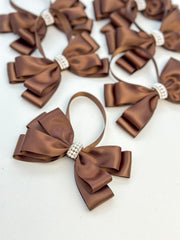 Christmas Tree Bows - Chocolate Brown Gabificent