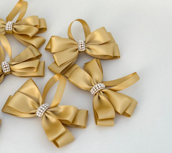 Christmas Tree Bows - Gold - Gabificent