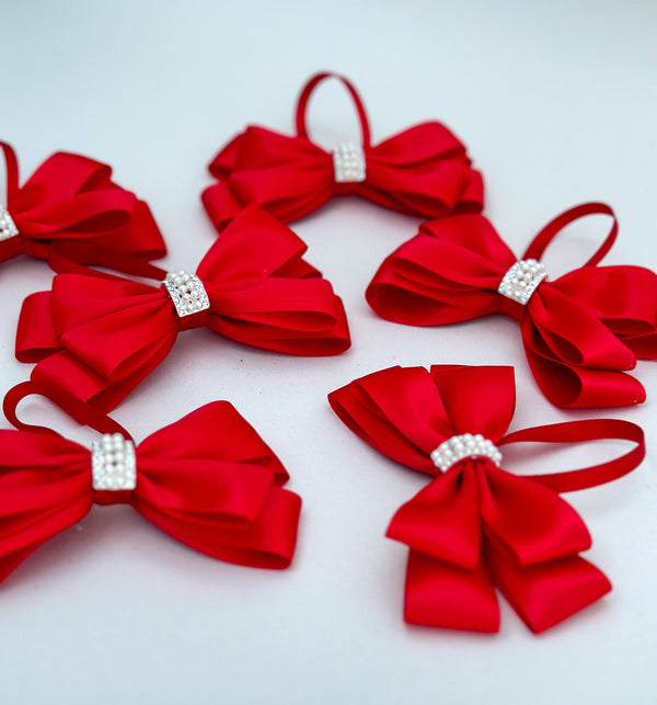 Christmas Tree Bows - Red - Gabificent