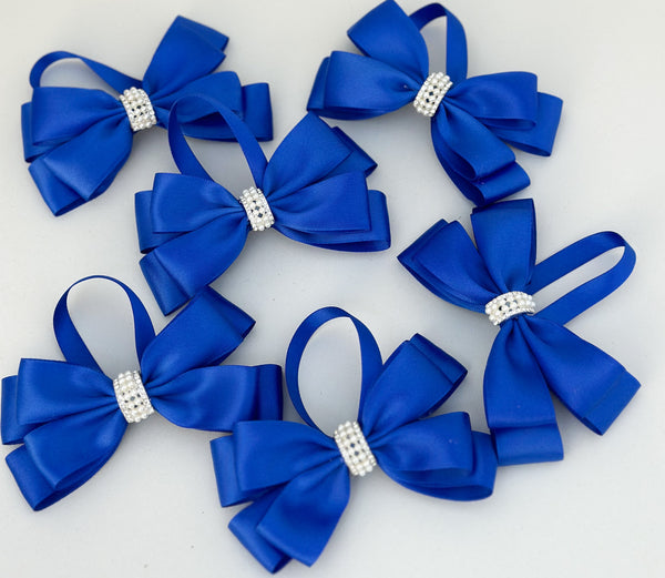 Christmas Tree Bows - Royal Blue - Gabificent