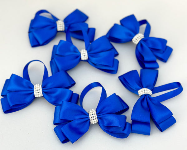 Christmas Tree Bows - Royal Blue - Gabificent