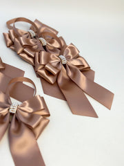 Christmas Tree Bows with tails - Blush Gabificent