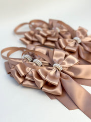 Christmas Tree Bows with tails - Blush Gabificent