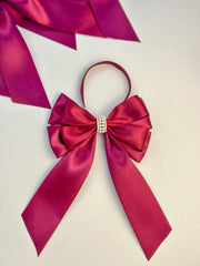 Christmas Tree Bows with tails - Burgundy Gabificent