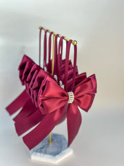 Christmas Tree Bows with tails - Burgundy Gabificent