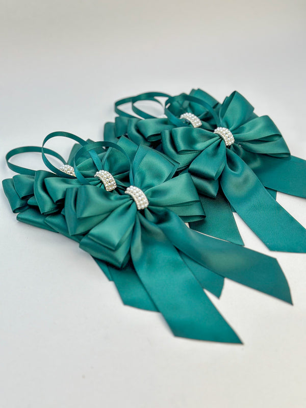 Christmas Tree Bows with tails - Green Gabificent