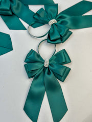Christmas Tree Bows with tails - Green Gabificent