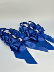 Christmas Tree Bows with tails- Navy Blue Gabificent