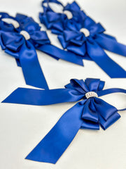 Christmas Tree Bows with tails- Navy Blue Gabificent