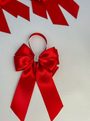 Christmas Tree Bows with tails - Red Gabificent