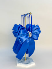 Christmas Tree Bows with tails- Royal Blue Gabificent