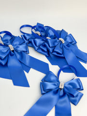 Christmas Tree Bows with tails- Royal Blue Gabificent