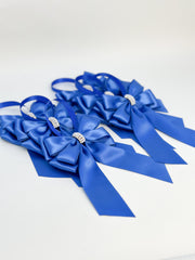 Christmas Tree Bows with tails- Royal Blue Gabificent
