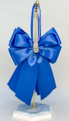 Christmas Tree Bows with tails- Royal Blue Gabificent