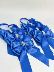 Christmas Tree Bows with tails- Royal Blue Gabificent