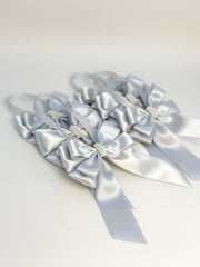 Christmas Tree Bows with tails - Silver Gabificent
