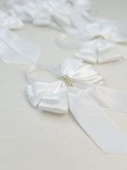 Christmas Tree Bows with tails - White Gabificent
