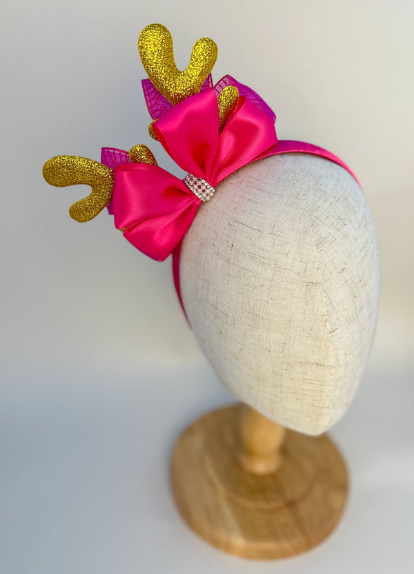 Christmas headband - Bright Pink Gabificent