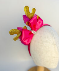 Christmas headband - Bright Pink Gabificent