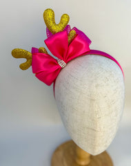 Christmas headband - Bright Pink Gabificent