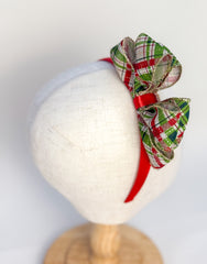 Christmas headband- Green Bow Gabificent