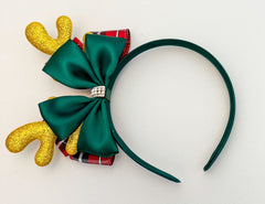 Christmas headband - Green, Red and Gold Gabificent