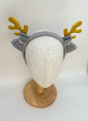 Christmas headband - Grey “Reindeer “ - Gabificent