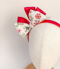 Christmas headband- Red Bow Gabificent